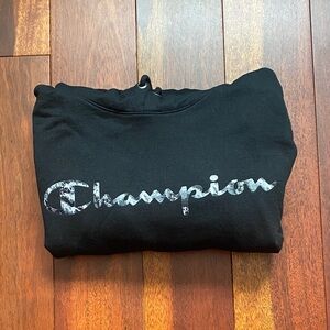 Champion Black Sweatshirt with Logo